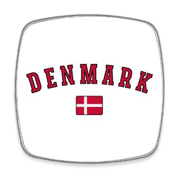 Flag of Denmark, Danish pride - Square fridge magnet - white - Front