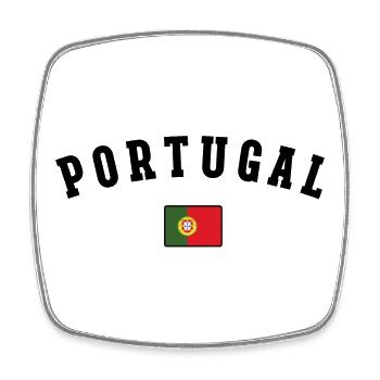 Flagge von Portugal, portugiesischer Stolz - Viereckiger Kühlschrankmagnet - Weiß - Vorne