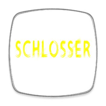 Schlosser Handwerker Design - Viereckiger Kühlschrankmagnet - Weiß - Vorne