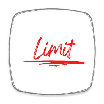 Unlimited', Motivation Sportive - Magnet carré - blanc - Devant