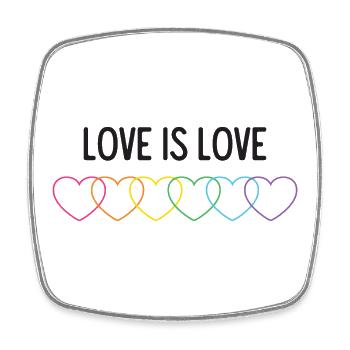 Pride Month LGBT - Liebe ist Liebe - Viereckiger Kühlschrankmagnet - Weiß - Vorne