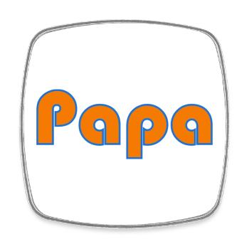 PAPOUNET. DAD. FATHER's DAY. HAPPY BIRTHDAY DAD - Square fridge magnet - white - Front