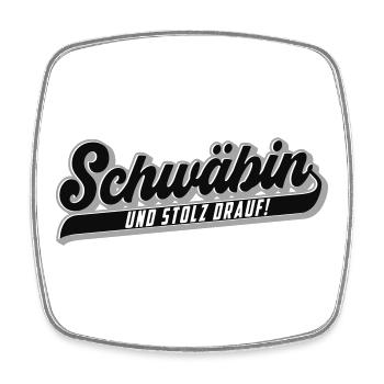 Stolze Schwäbin | Farben änderbar - Viereckiger Kühlschrankmagnet - Weiß - Vorne
