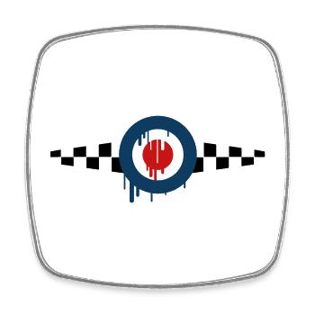 Mod Target skashirts - Square fridge magnet - white - Front