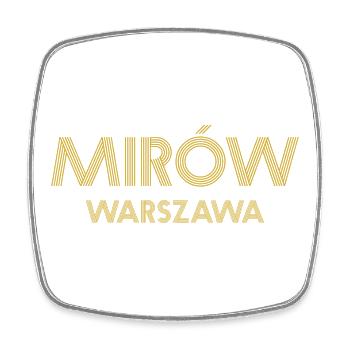 MIROW Warszawa Warsaw Warschau - Square fridge magnet - white - Front