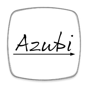 Design Azubi arrow schwarz - Viereckiger Kühlschrankmagnet - Weiß - Vorne