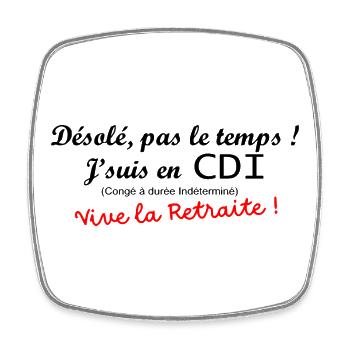 Vive la retraite - Magnet carré - blanc - Devant