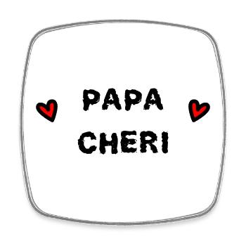 NOËL. ANNEE. ANNIVERSAIRE. RETRAITE. PAPA. MAMAM. - Magnet carré - blanc - Devant