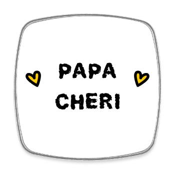 NOËL. ANNEE. ANNIVERSAIRE. RETRAITE. PAPA. MAMAM. - Magnet carré - blanc - Devant