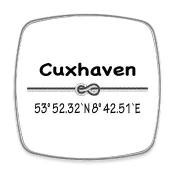 Cuxhaven - Viereckiger Kühlschrankmagnet - Weiß - Vorne