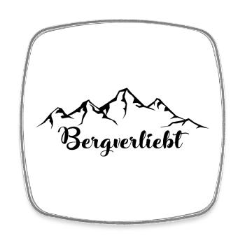 Bergverliebt - (13) - Viereckiger Kühlschrankmagnet - Weiß - Vorne