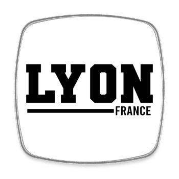 Lyon | France - Square fridge magnet - white - Front