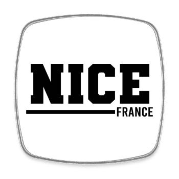 Nizza | Frankreich - Viereckiger Kühlschrankmagnet - Weiß - Vorne