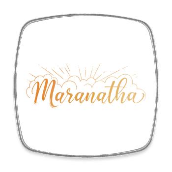 Maranatha - Viereckiger Kühlschrankmagnet - Weiß - Vorne