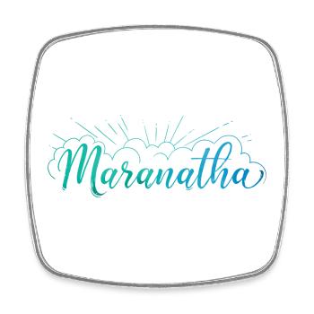 Maranatha - Square fridge magnet - white - Front