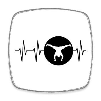 Calisthenics Sport Team Handstand Pulse Turner icon - Square fridge magnet - white - Front