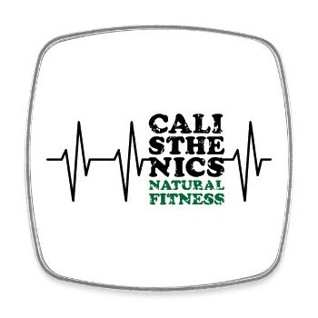 natural fitness calisthenics puls Herzschlag Sport - Viereckiger Kühlschrankmagnet - Weiß - Vorne