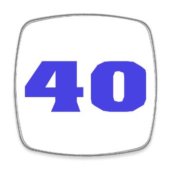 40. 40 YEARS. 40th ANNIVERSARY. 40TH ANNIVERSARY. - Square fridge magnet - white - Front