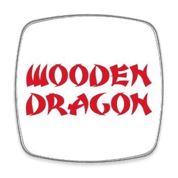 Year of the Wooden Kite 2024 China - Square fridge magnet - white - Front