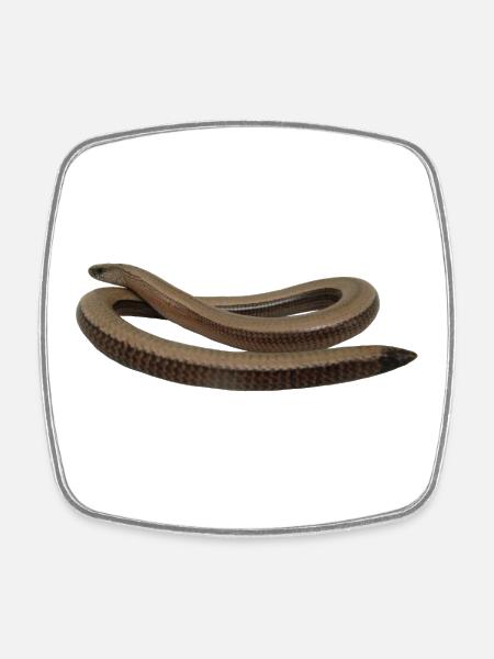 Blindworm - Square fridge magnet - white