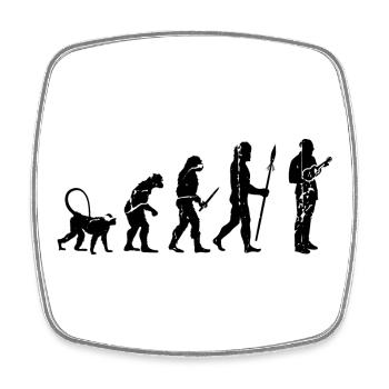Developing a Ukulele Player - Square fridge magnet - white - Front