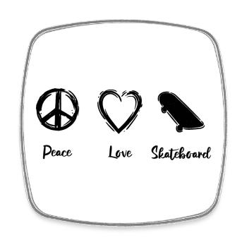 Skateboarding Motivation - Square fridge magnet - white - Front