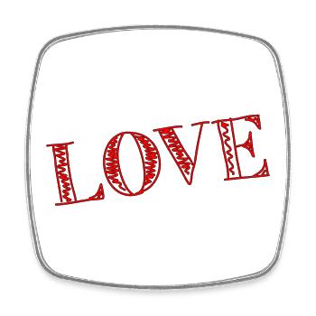 LOVE. COUPLE. JUST MARRIED. EVJF. SAINT VALENTIN. - Magnet carré - blanc - Devant