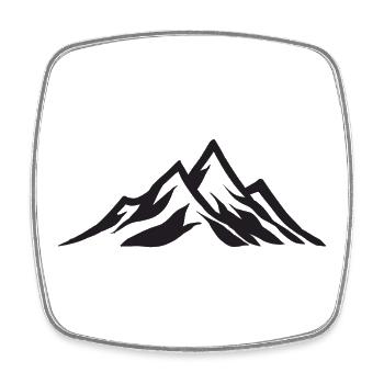 Gebirge - Viereckiger Kühlschrankmagnet - Weiß - Vorne