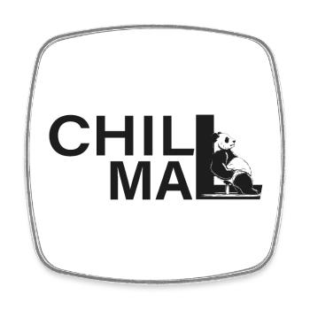 chill mal panda relax entspann dich - Viereckiger Kühlschrankmagnet - Weiß - Vorne