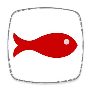 SARDINE. FISH. APRIL FOOL - Square fridge magnet - white - Front