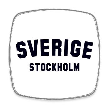 STOCKHOLM Sverige Suède - Magnet carré - blanc - Devant