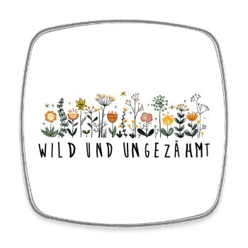 wild und ungezähmt Blume Natur wiesenblume - Viereckiger Kühlschrankmagnet - Weiß - Vorne