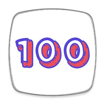 100. 100 YEARS. 100th ANNIVERSARY. 100 BIRTHDAY - Square fridge magnet - white - Front