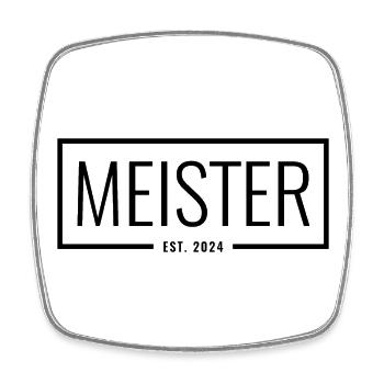 Meister Est. 2024 - Viereckiger Kühlschrankmagnet - Weiß - Vorne