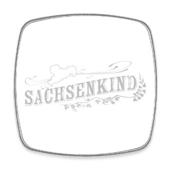 Sachsenkind - Sachsen - Viereckiger Kühlschrankmagnet - Weiß - Vorne