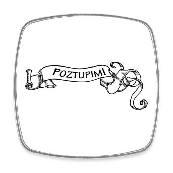 POZTUPIMI ANNO 993 - Square fridge magnet - white - Front