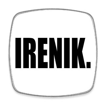 IRENIK PAIX - DÉMOCRATIE - Magnet carré - blanc - Devant