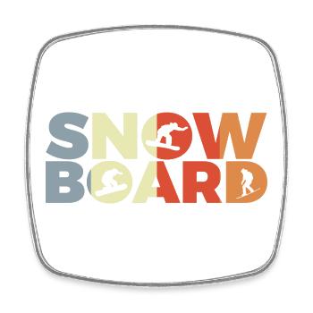 Snowboard lovers - Square fridge magnet - white - Front