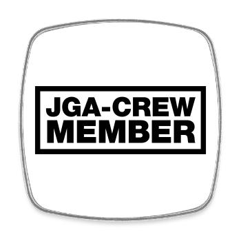 JGA Crew Member Element Top (JGA MC-Rocker-Design) - Viereckiger Kühlschrankmagnet - Weiß - Vorne
