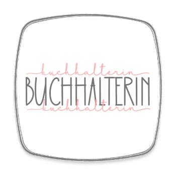 Buchhalterin Geschenk Buchhaltung Beruf - Viereckiger Kühlschrankmagnet - Weiß - Vorne