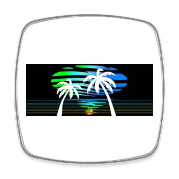 heatwave - Square fridge magnet - white - Front