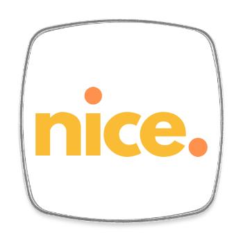 nice.04 - Square fridge magnet - white - Front