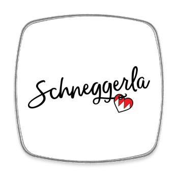 Schneggerla - Square fridge magnet - white - Front