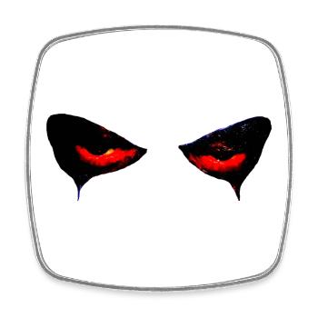 Halloween Pumpkin Grimace - Square fridge magnet - white - Front