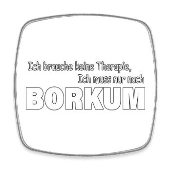 Therapie BORKUM - Viereckiger Kühlschrankmagnet - Weiß - Vorne