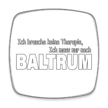 Therapie BALTRUM - Viereckiger Kühlschrankmagnet - Weiß - Vorne