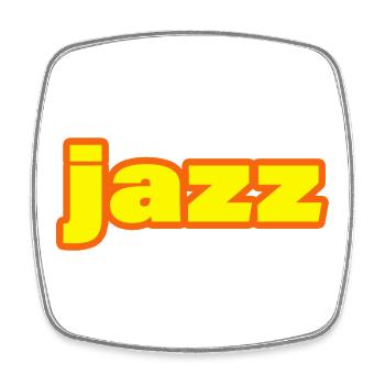 Jazz - Square fridge magnet - white - Front