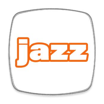 JAZZ - Viereckiger Kühlschrankmagnet - Weiß - Vorne