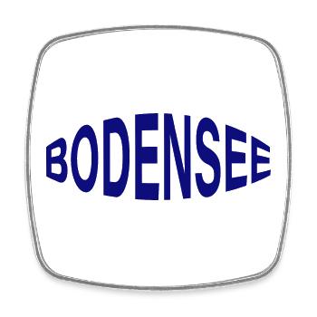BODENSEE - Viereckiger Kühlschrankmagnet - Weiß - Vorne