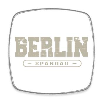 Berlin Spandau Vintage Logo - Viereckiger Kühlschrankmagnet - Weiß - Vorne